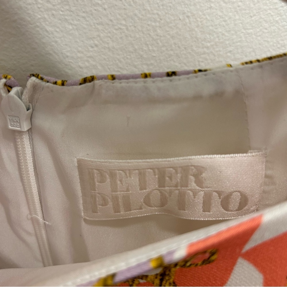 Peter Pilotto Cady Dress 8 white orange purple gold floral - Picture 11 of 13